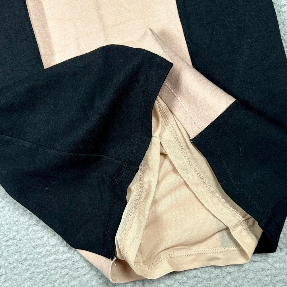 Alice + Olivia Amena Employed Colorblock Sheath Dress Size 2 Nude Career Office - Picture 6 of 16